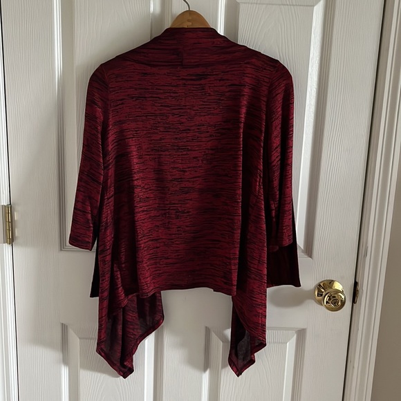 PerSeption Petite Red Open Front Cardigan Size PMedium - Picture 7 of 7